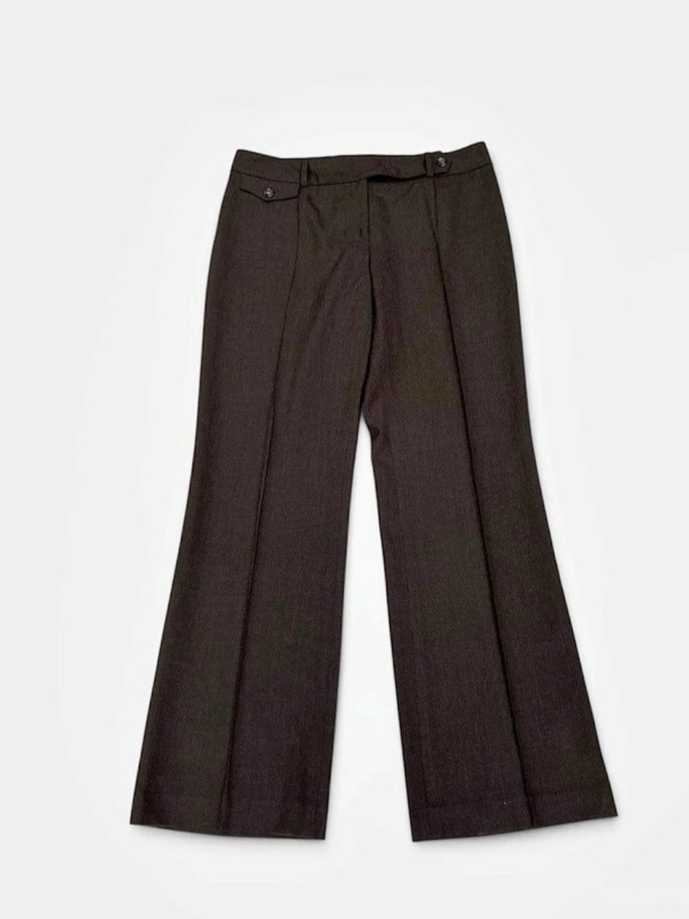 Ann Taylor Wide Leg Center Seam Trouser Pant in Chocolate Brown Size 8P